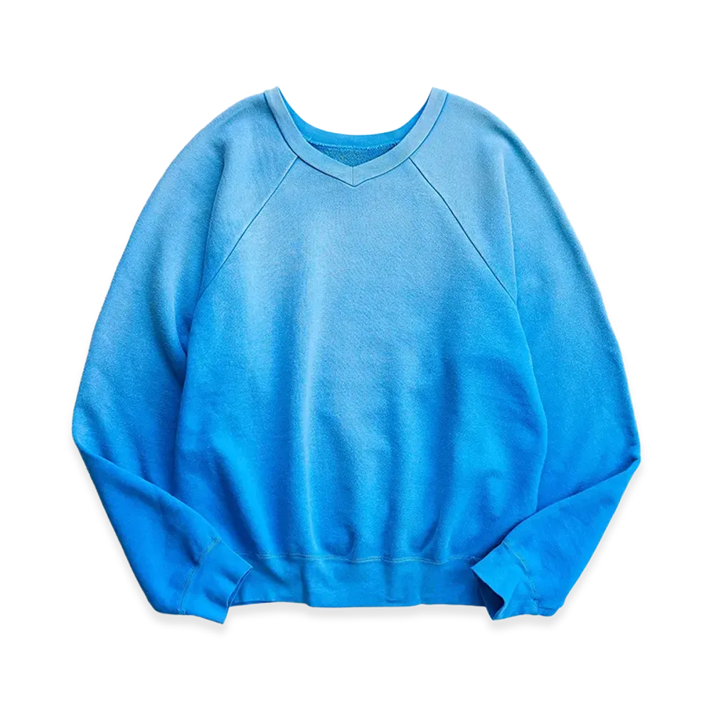 NICENESS Naja Distressed Sweat Pullover Double Front "Blue"