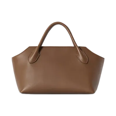 The Row Women's Terrasse Leather Bauletto Bag "Tawny Brown"