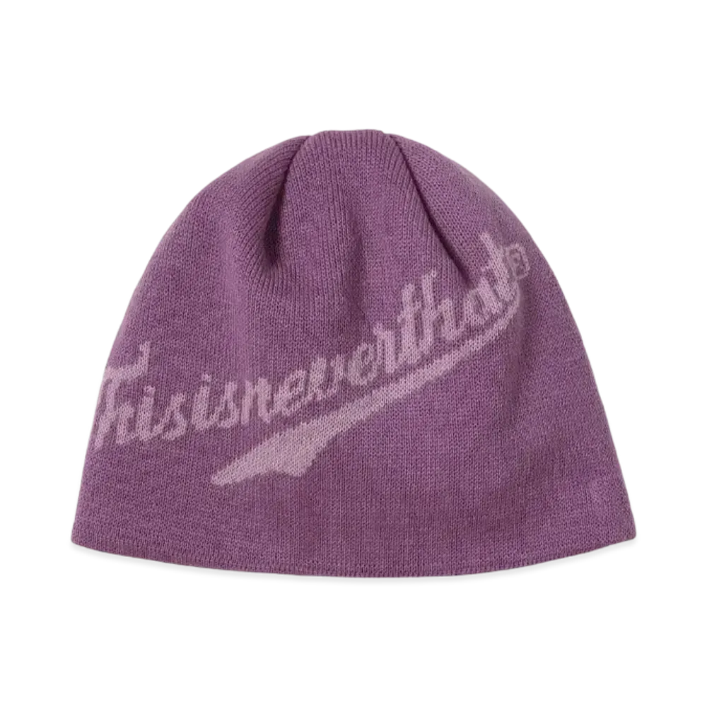 thisisneverthat Script-Logo No Cuff Beanie "Lavender"
