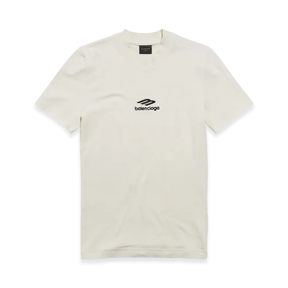 BALENCIAGA 3B Sports Icon Fitted Crewneck T-shirt "White"