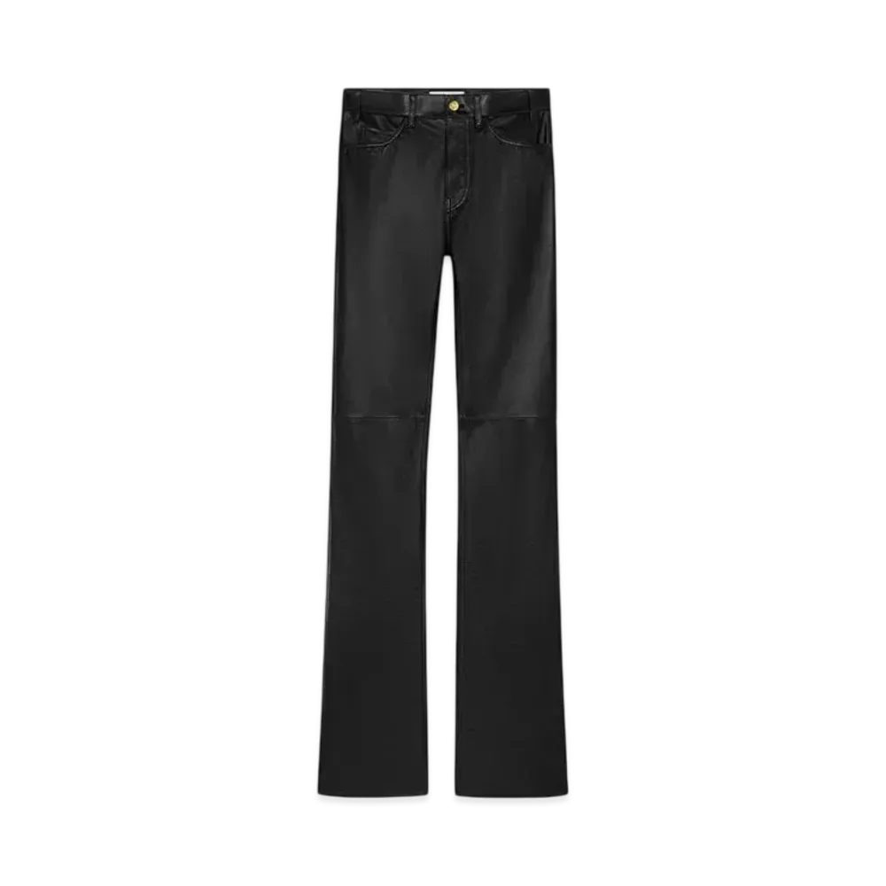 CELINE Women's Lulu Jeans in Soft Lambskin "Black"