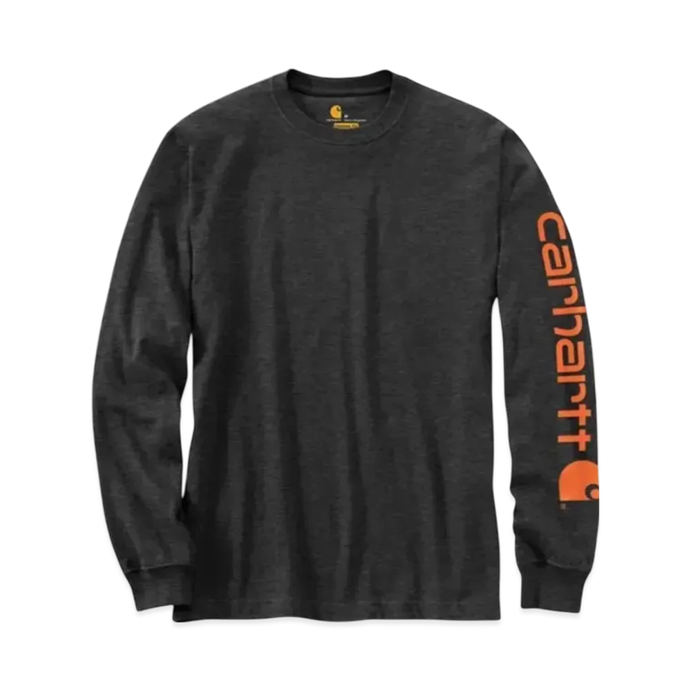 Carhartt Long Sleeve Graphic Logo T-Shirt "Charcoal Gray"