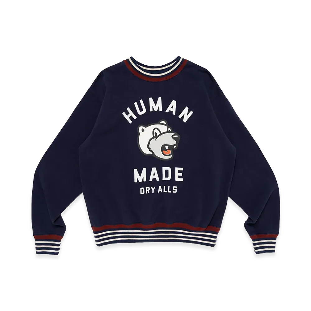 HUMAN MADE Striped Rib Sweatshirt "Navy"