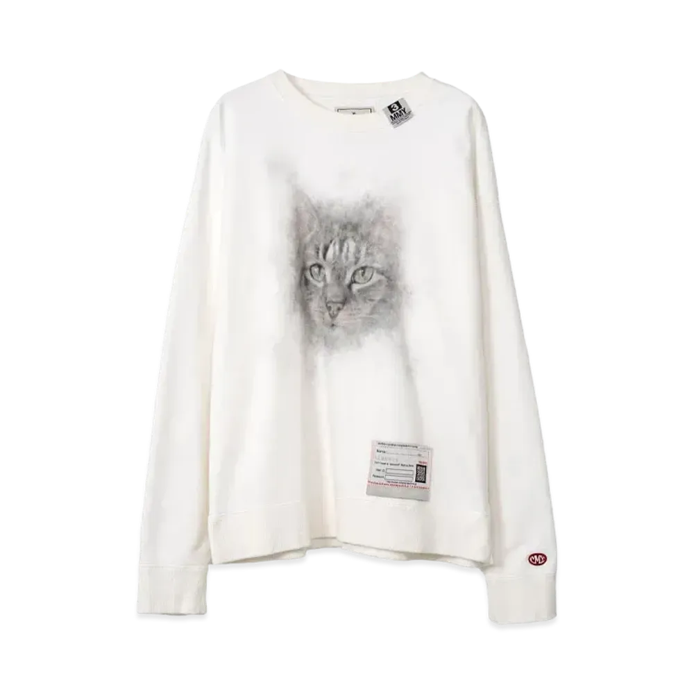 Maison MIHARA YASUHIRO Cat Printed Sweatshirt "White"