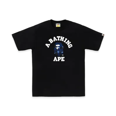 A BATHING APE College Tee "Black/Navy"