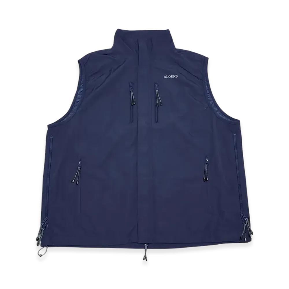ALOUND Sidezip Nylon Vest "Navy"