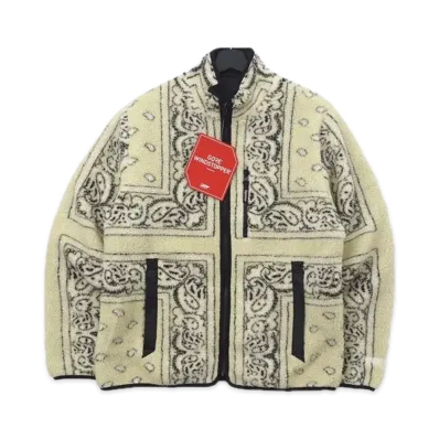 Supreme Reversible Bandana Fleece Jacket "Ivory"