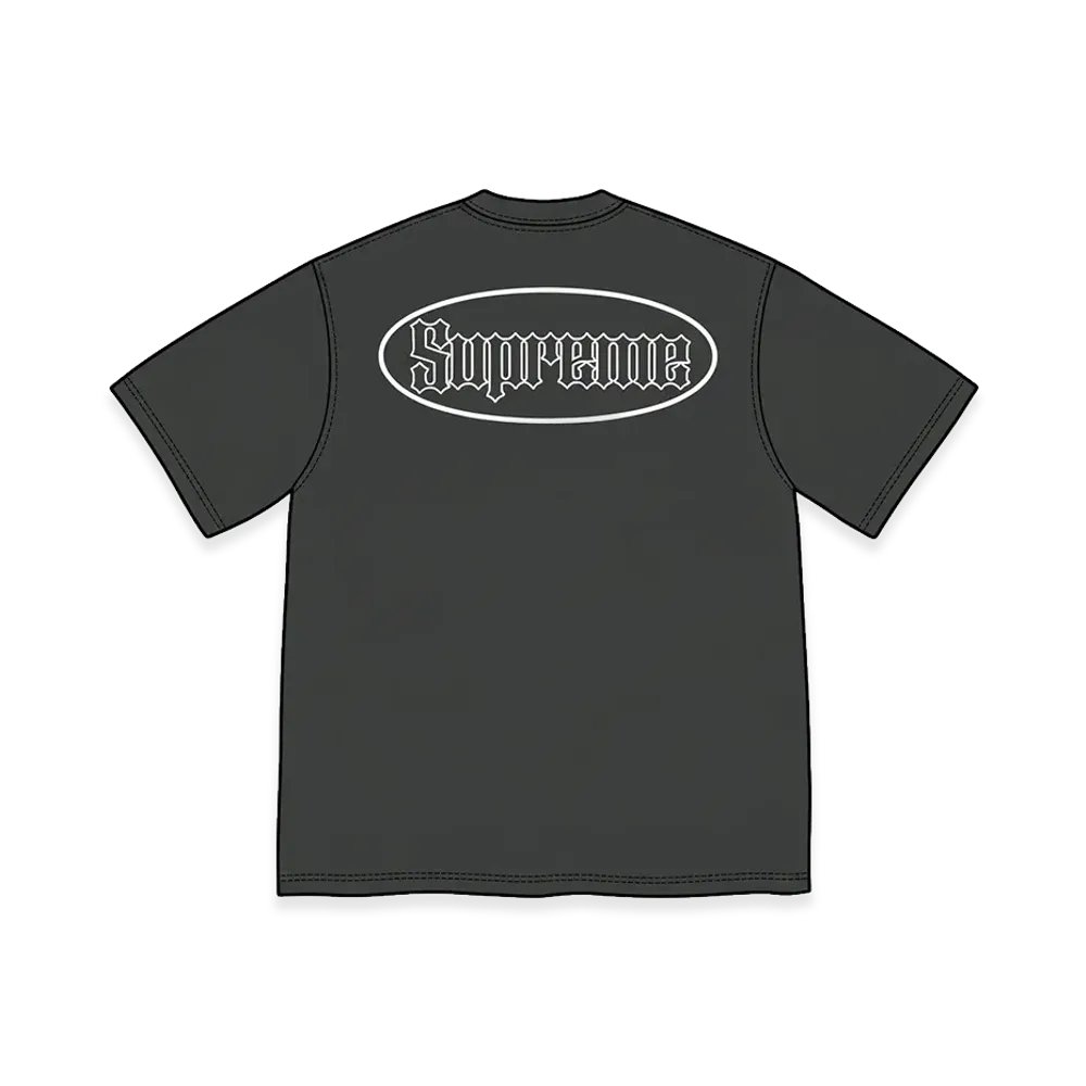 Supreme Cracked Pocket S/S Top "Black"