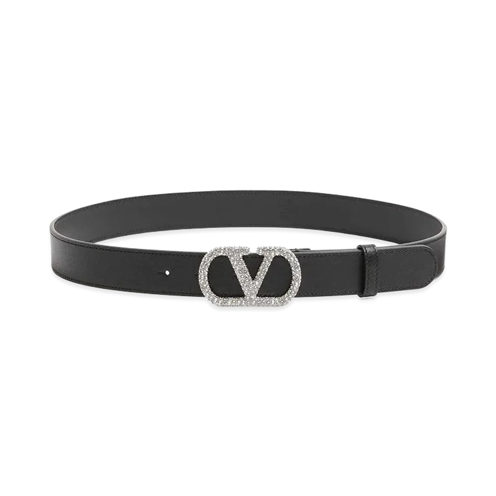 Valentino Women's Belt H 30 V Logo Signature "Black"