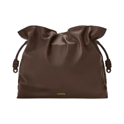 LOEWE Flamenco Clutch Large "Chocolate"