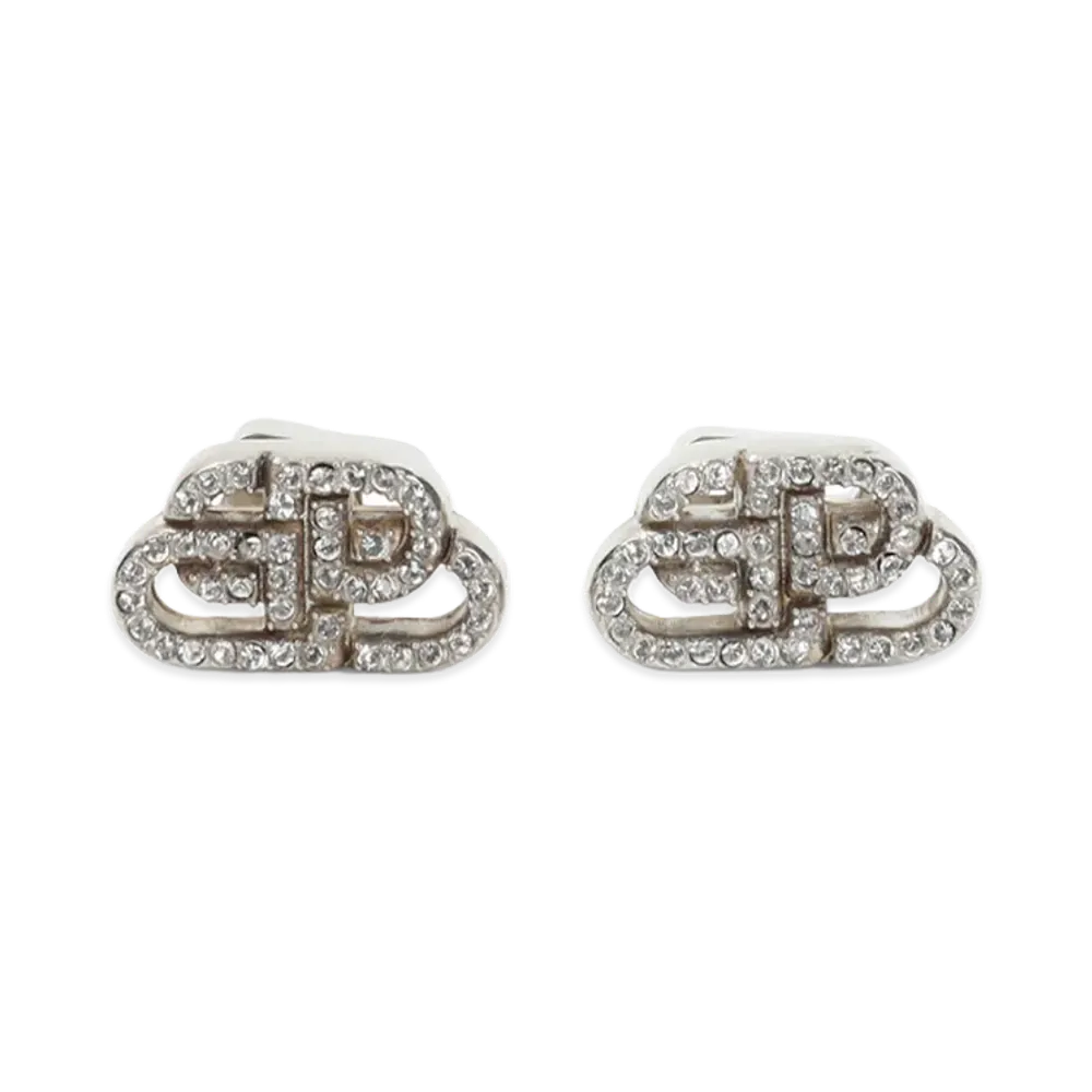 BALENCIAGA Women's BB Stud Xs Earrings "Silver"