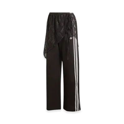 adidas Women's 2-in-1 Firebird Loose Track Pants with Lace Skirt "Night Brown"