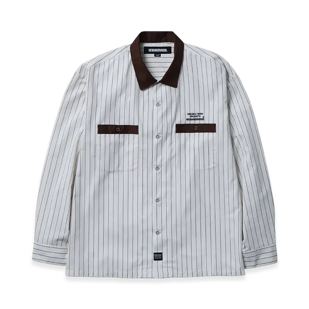 NEIGHBORHOOD Classic Work Stripe Shirt Ls "Off White"