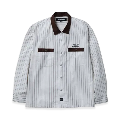 NEIGHBORHOOD Classic Work Stripe Shirt Ls "Off White"