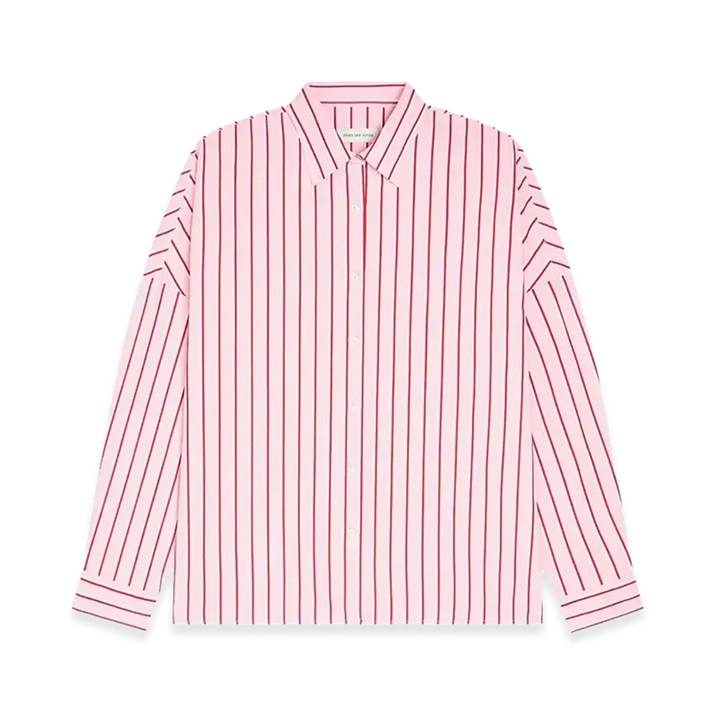 DRIES VAN NOTEN Women's Striped Shirt "Nude/Neutrals/Pink"