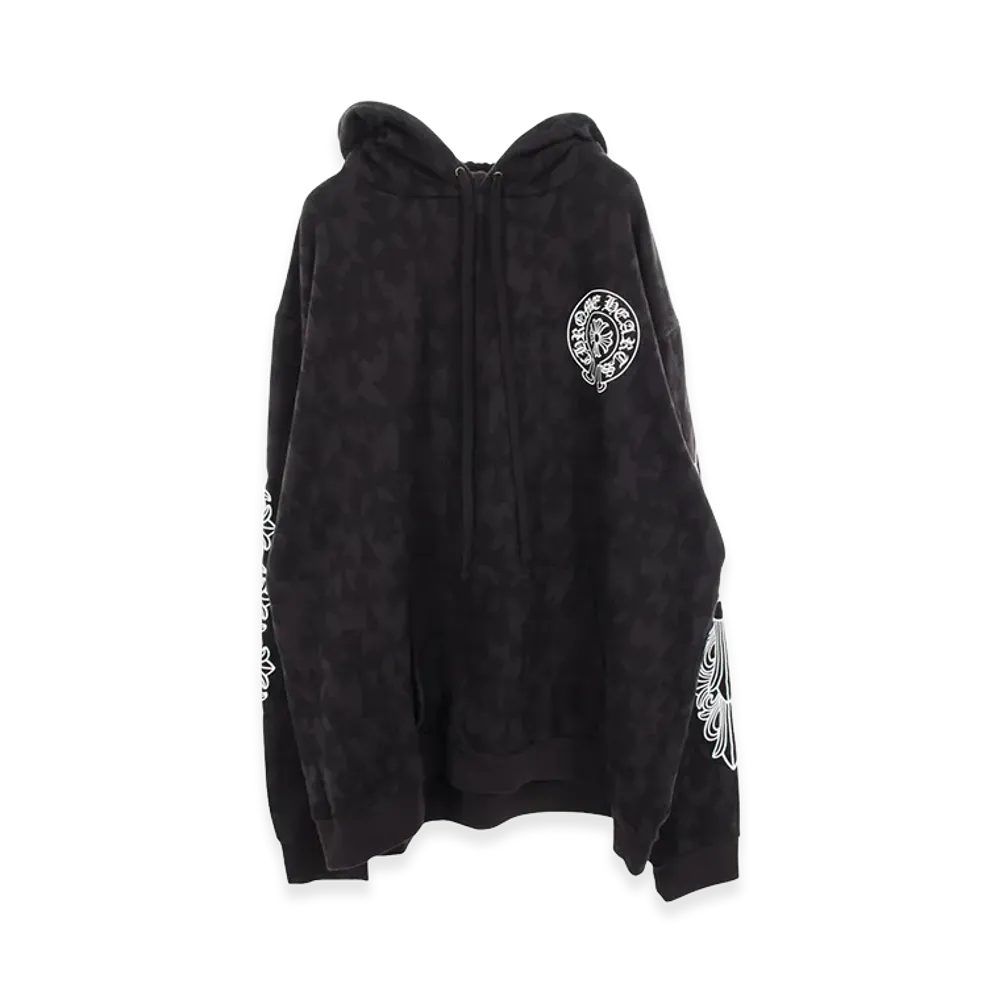 Chrome Hearts Cemetery Cross All Over Print Hoodie "Black"