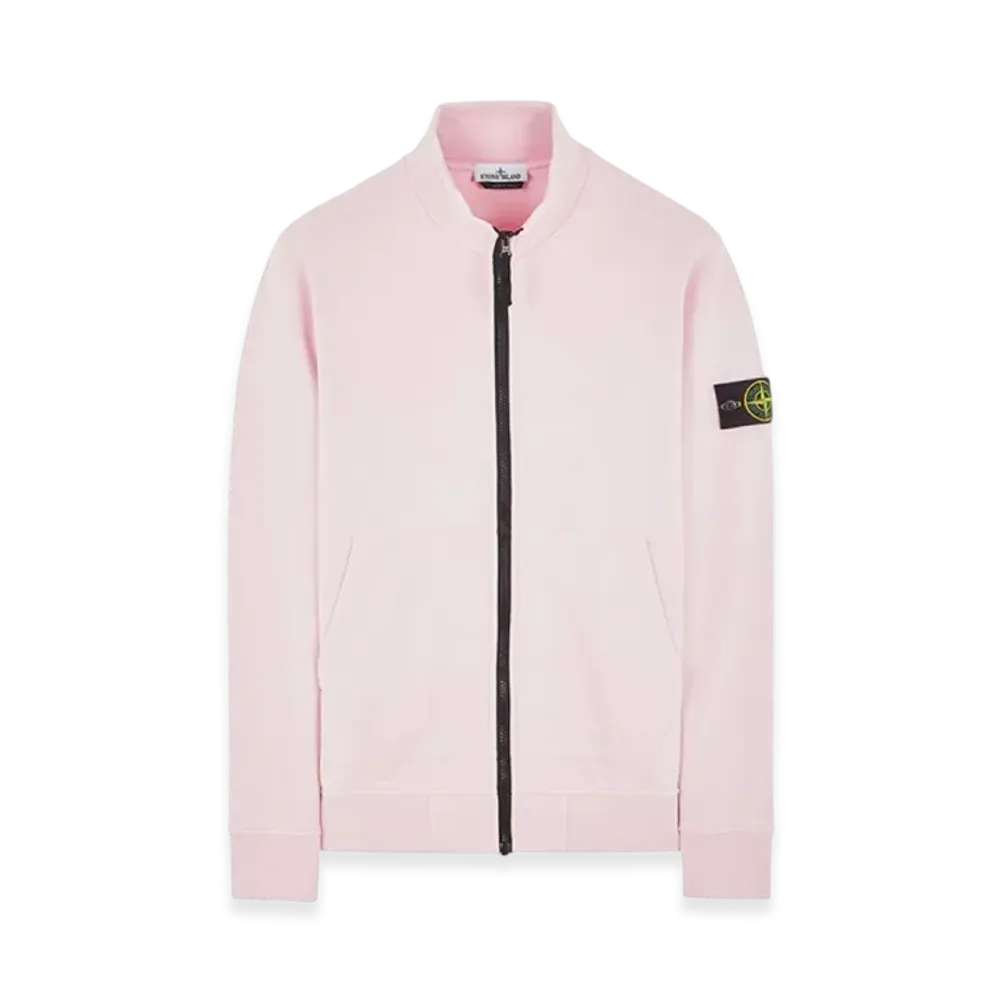 Stone Island 64351 Cotton Fleece Garment Dyed Track Top - 24SS "Pink"