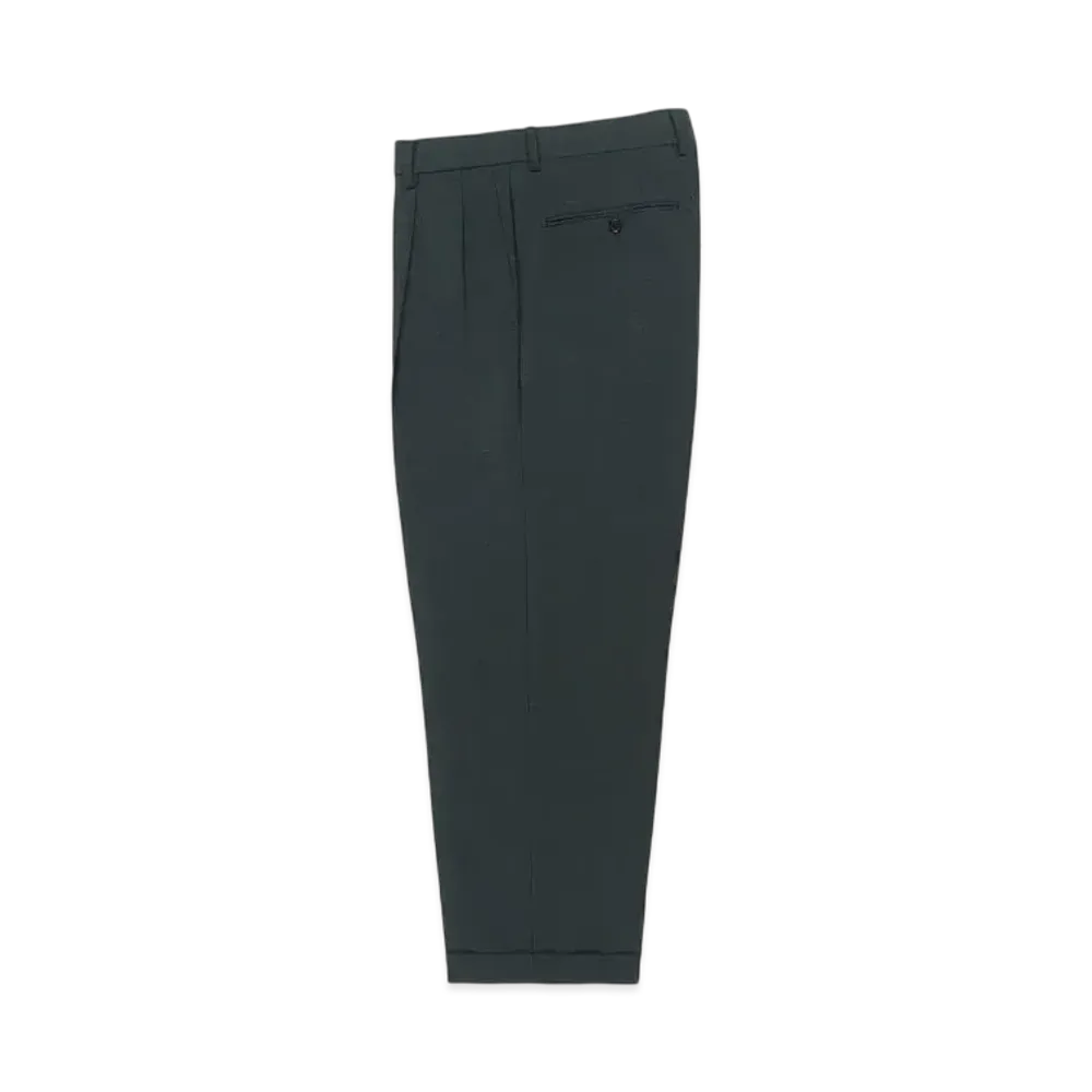 WACKO MARIA x DORMEUIL Double Pleated Trousers "Dark Green"