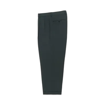 WACKO MARIA x DORMEUIL Double Pleated Trousers "Dark Green"