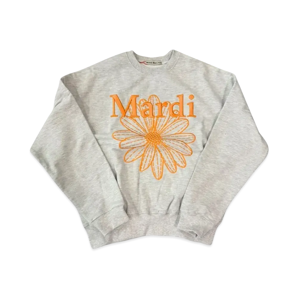 Mardi Mercredi Sweatshirt Flowermardi Needlework "Heather Orange"