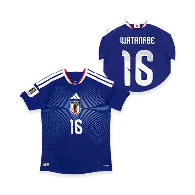 adidas Soccer Japan 2026 Home Authentic Jersey "FIFA World Cup 26 Official Sleeve Badge" #16 Tsuyoshi Watanabe "Japan Blue"