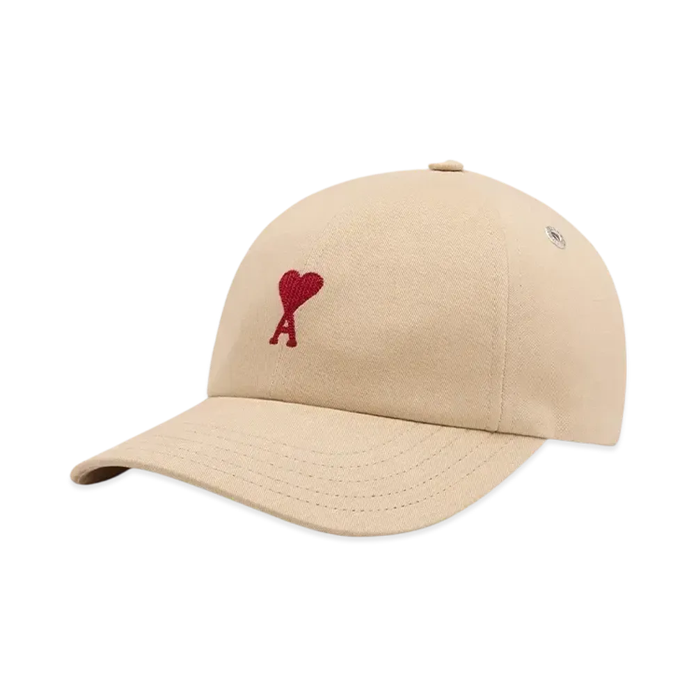 AMI PARIS Amidoucourt Embroidered Cap "Gingembre"