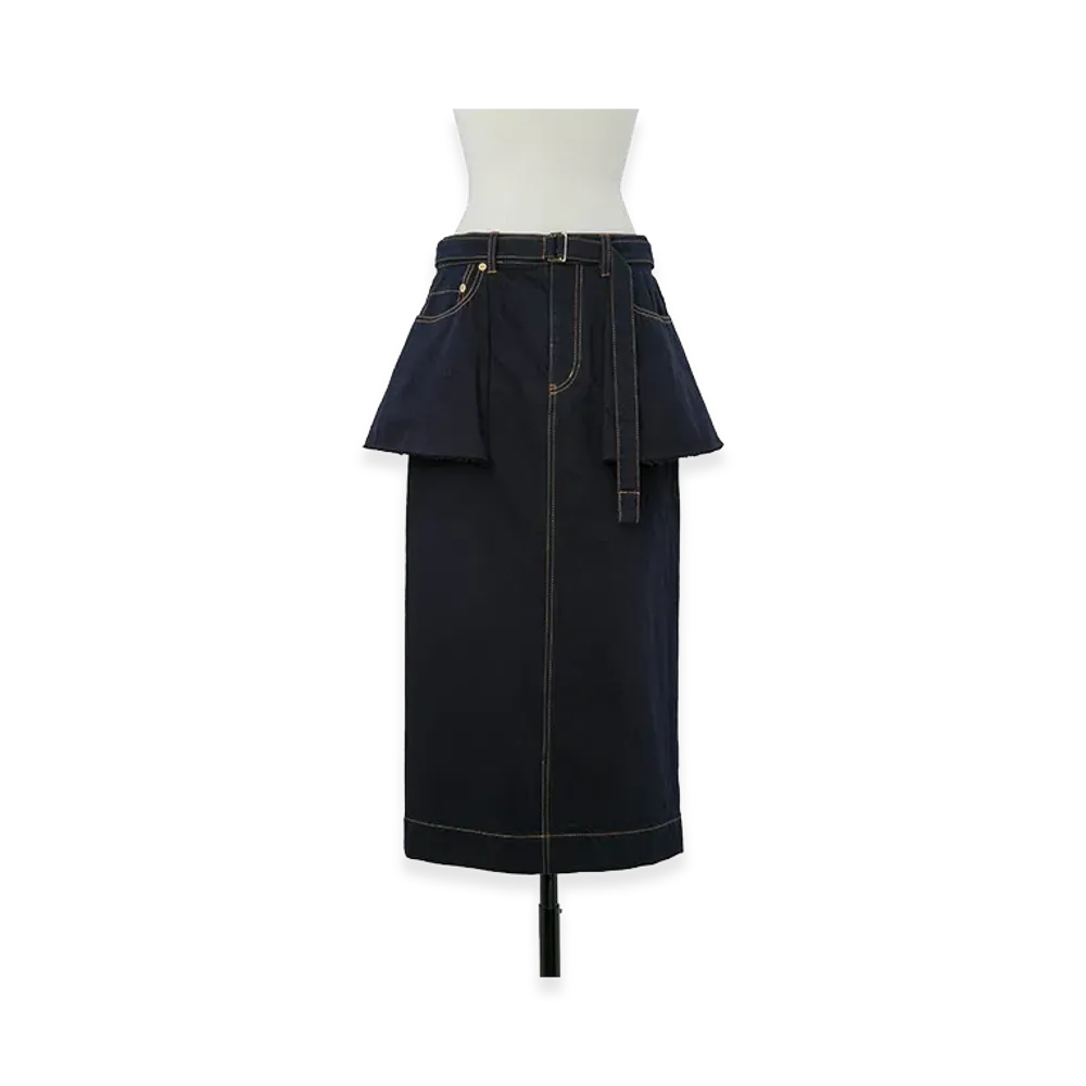 sacai Women's Denim Skirt "Navy"