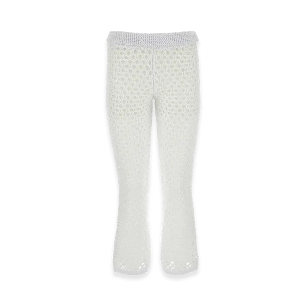 Valentino Women's Mesh Garavani Escape Pant "White"