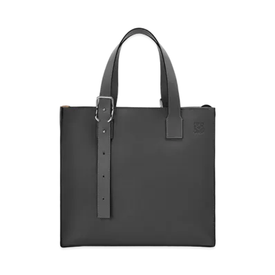 LOEWE Buckle Zip Tote In Soft Grained Calfskin "Black"
