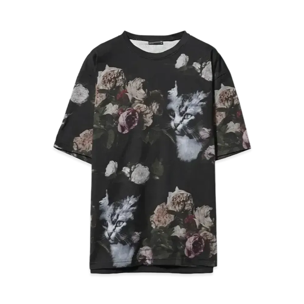 LAD MUSICIAN 30/2 T-CLOTH ROSE+CAT BIG T "BASIC"