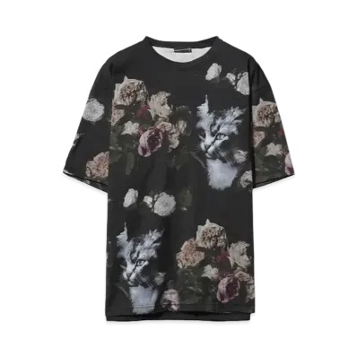 LAD MUSICIAN 30/2 T-CLOTH ROSE+CAT BIG T "BASIC"