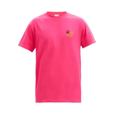 LOEWE Anagram T-shirt In Cotton "Fluo Pink"