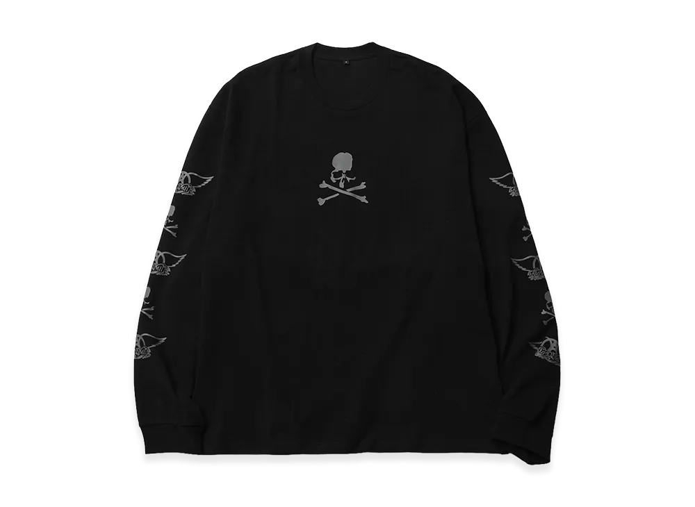 MASTERMIND WORLD x AEROSMITH Band Logos On The Sleeves L/S "Black"