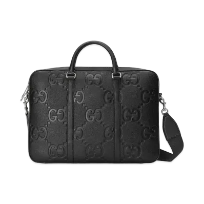 GUCCI Jumbo GG Briefcase Leather "Black"