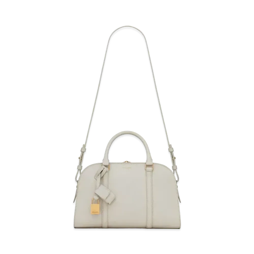 Saint Laurent Lock Baby Duffle In Smooth Leather "Vintage White"