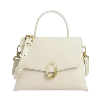 CHARLES & KEITH Stone Embellished Handle Bag "Cream"