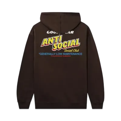 ANTI SOCIAL SOCIAL CLUB x Goodyear Generally Low Maintenance Hoodie "Brown"