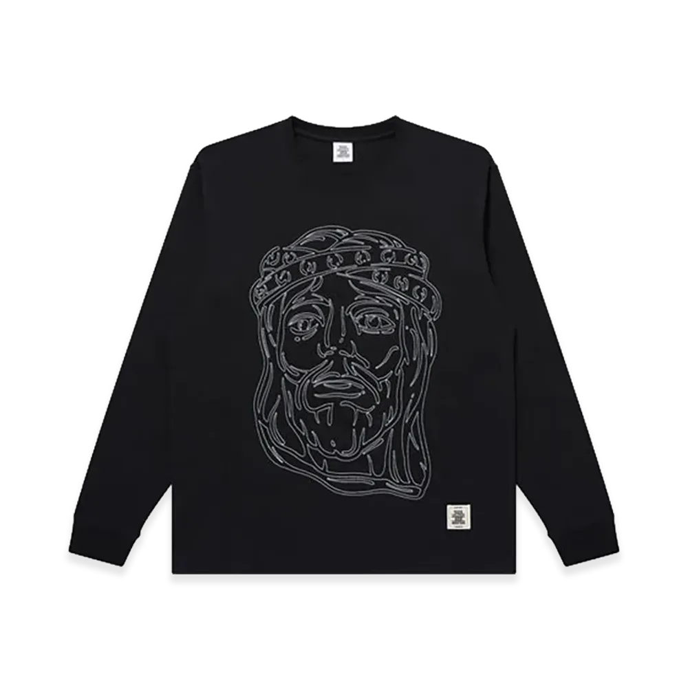 BlackEyePatch Jesus Stitched L/S Tee "Black"