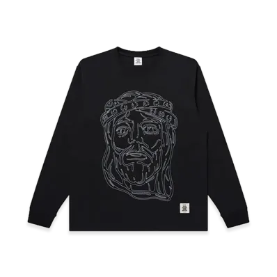 BlackEyePatch Jesus Stitched L/S Tee "Black"