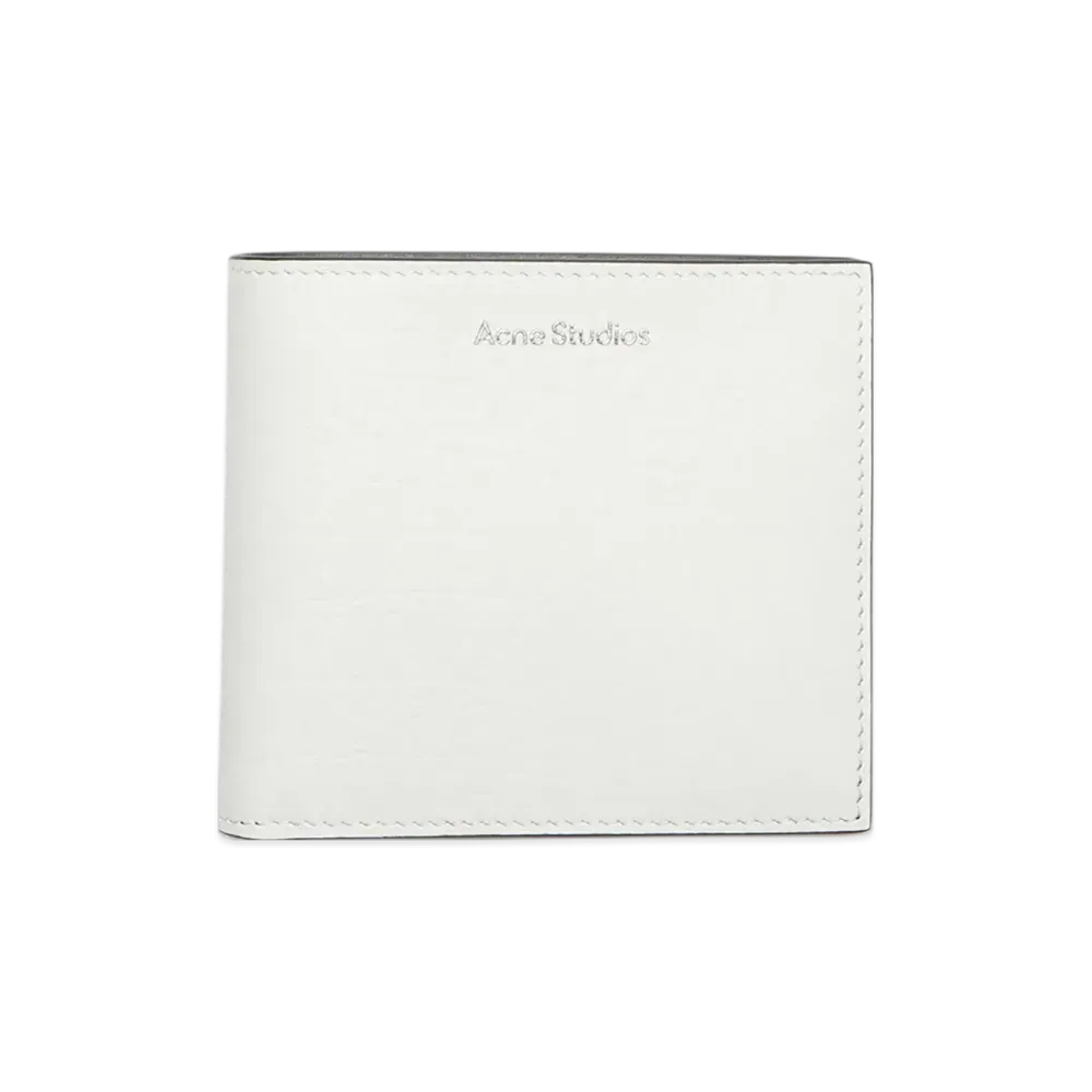 Acne Studios Folded Leather Wallet "White/Black"