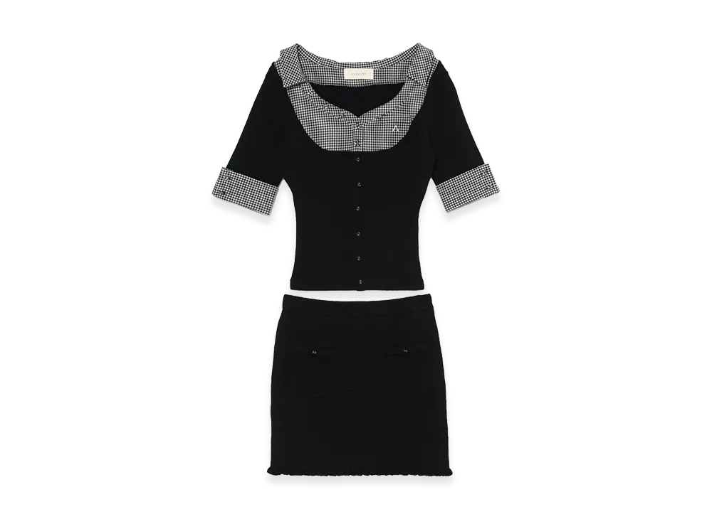 ANDMARY Women's Gigi Check Set Up "Black"