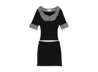 ANDMARY Women's Gigi Check Set Up "Black"
