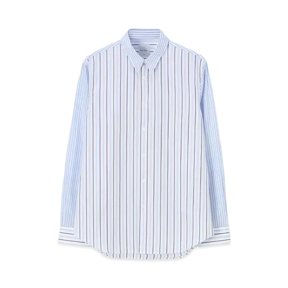 Paul Smith Mixed-Up Striped Shirt "LightBlue"
