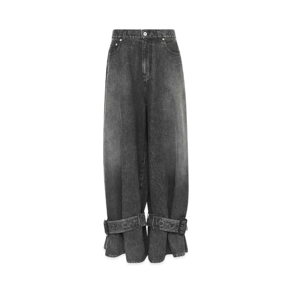 JW ANDERSON Buckle Cuff Denim Jeans "Black"