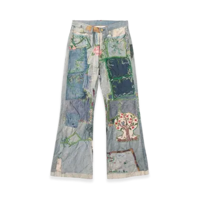 KAMIYA Trompe I'Oeil Print Denim "Indigo"