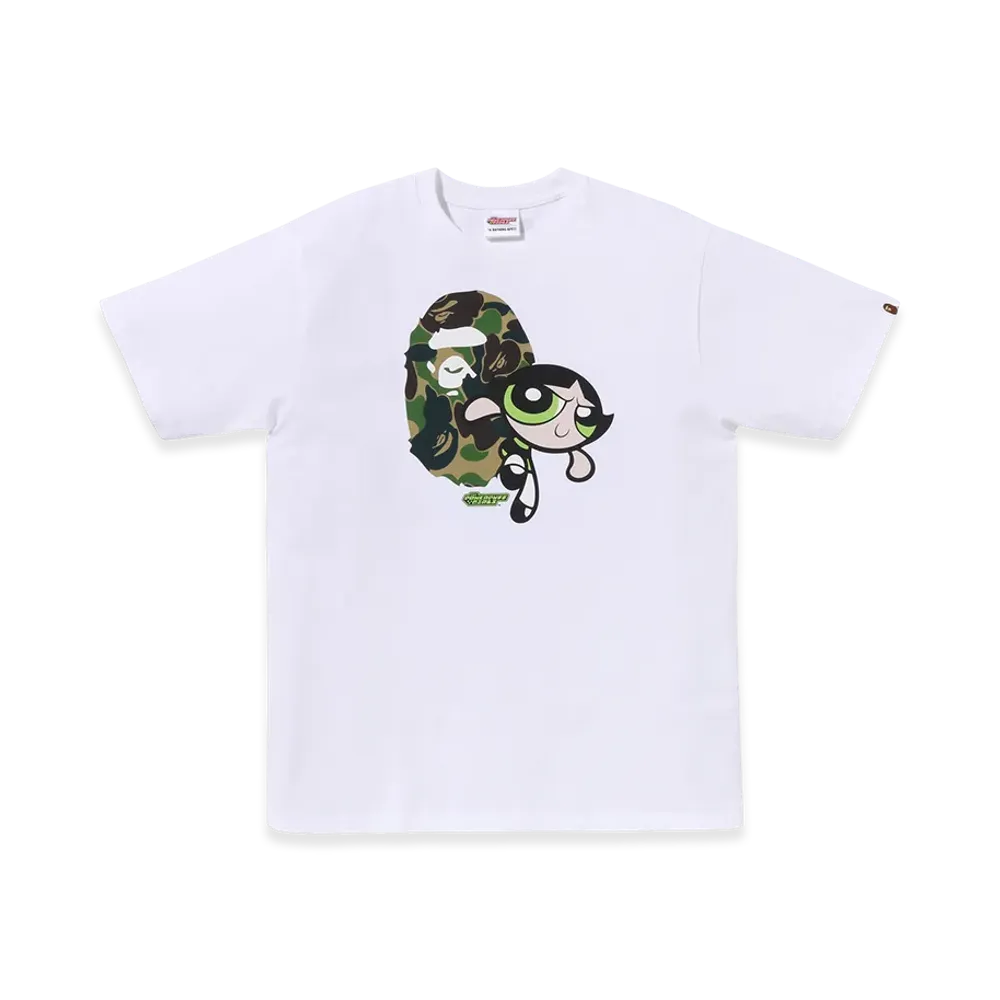 A BATHING APE x The Powerpuff Girls Buttercup Tee "White"