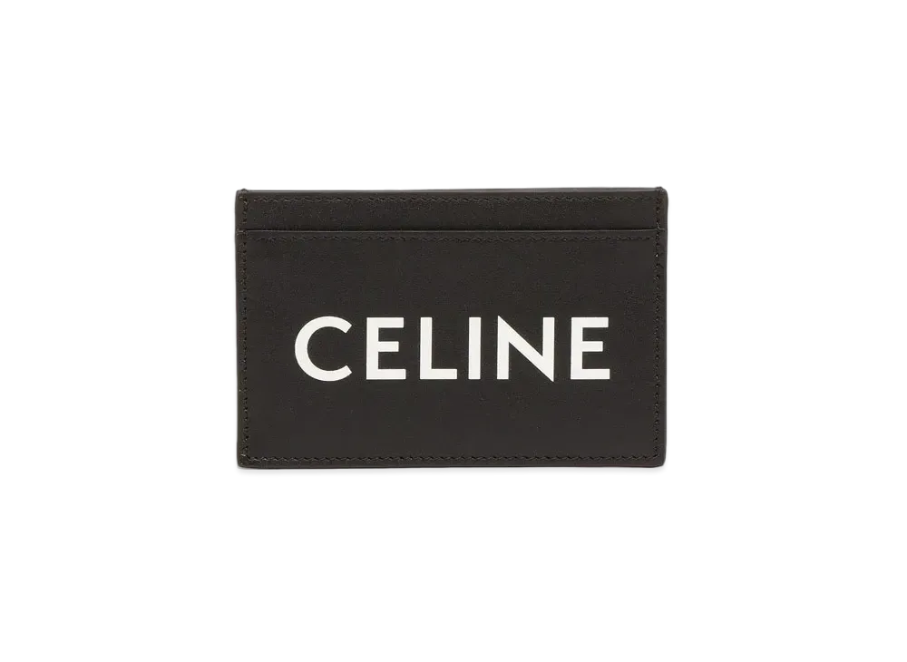 セリーヌ CELINEプリント カードホルダー / スムースカーフスキン "ブラック" 10B703DMF.38SI