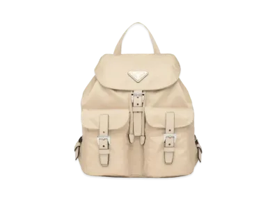 PRADA Small Re-Nylon Backpack "Sand Beige"