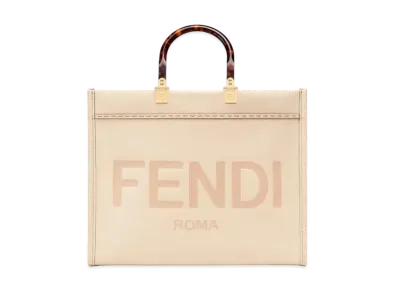 FENDI Sunshine Medium Leather Shopper "Pink"