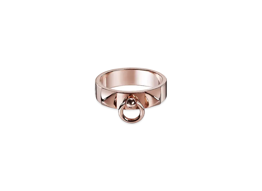 Hermes Collier de Chien Ring Small Model "Pink Gold"